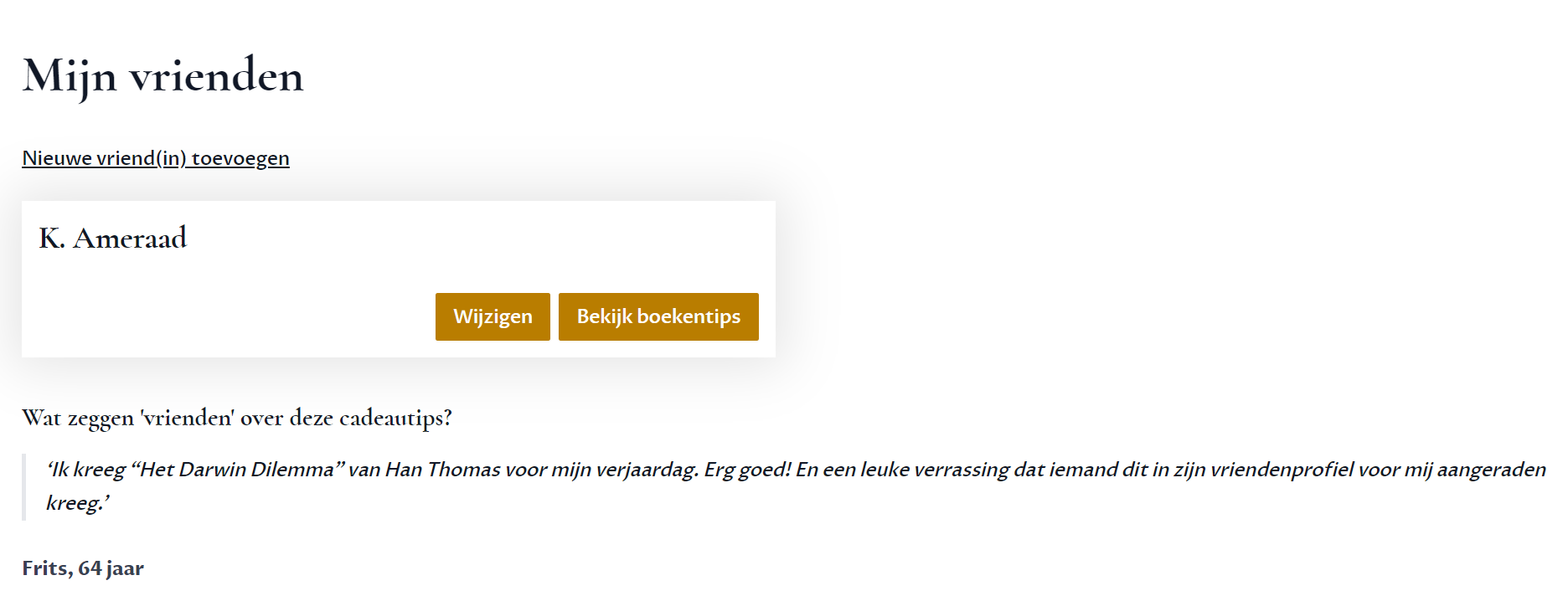 Vrienden toevoegen